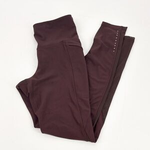 Old Navy Active Women’s Raisin Brown Powersoft High Rose Leggings M Mesh Panel